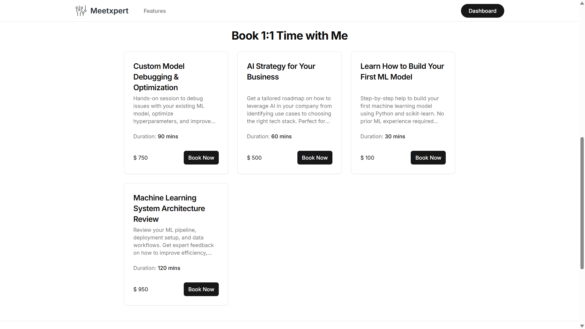Custom Booking Page